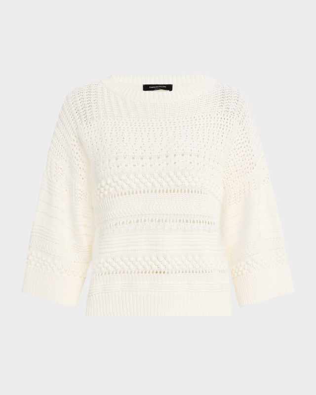 Multi-Stitch Cotton Sweater